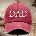 thumbnail image 2 of WEIYLL Casquettes de Baseball pour Hommes Papa avec Noms des Enfants Chapeaux de Plage Rouges Taille Unique, 2 of 3