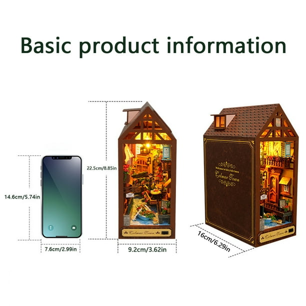Kit De Casa De Muñecas Navideña Con Luz LED Y Muebles, Maqueta De Madera Para DIY, Miniaturas Para Decorar Estanterías, Regalo Artesanal Para Adolescentes Y Adultos