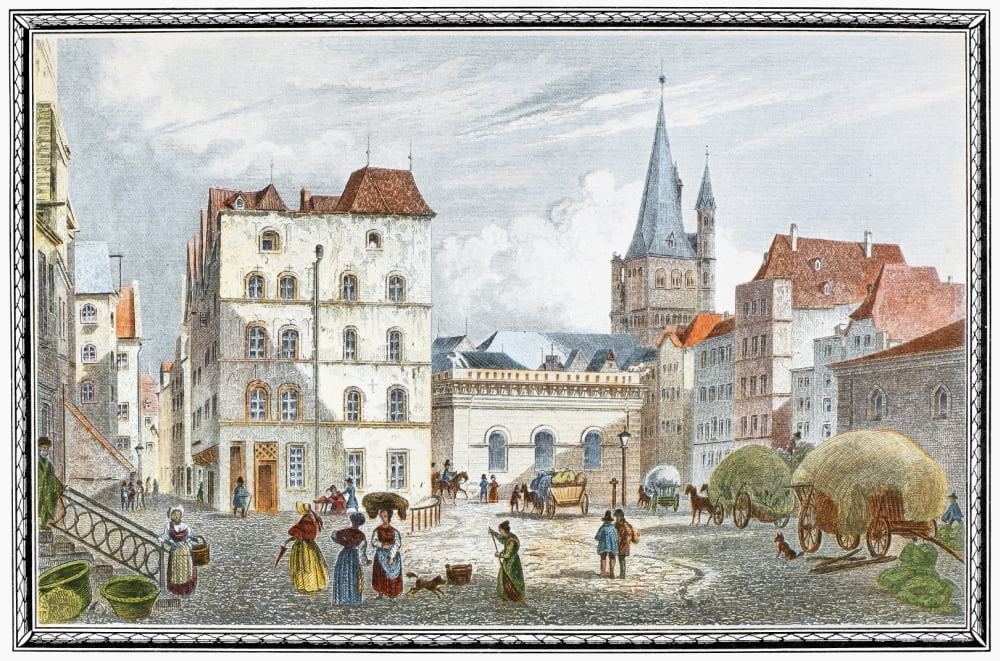 Stretched Canvas Art Germany Cologne./Nthe Haymarket At Cologne