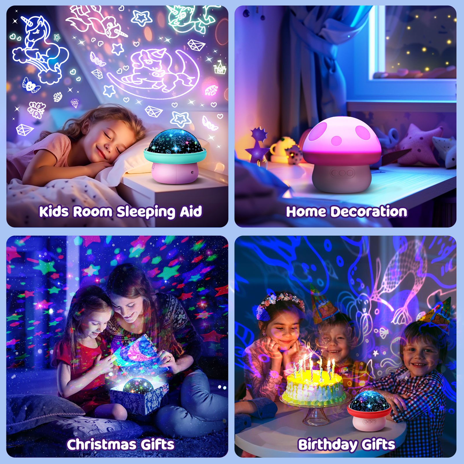 ATOPDREAM Mushroom Star Projector Night Light for Kids photo 4