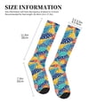 thumbnail image 2 of Lsque Colorful Fish 1 Pattern Sport Compression Socks for Men & Women 15-20 mmHg Knee High Nurse Pregnant Running Medical and Travel Athletic, 2 of 6