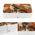 thumbnail image 4 of Kangaroo PU Leather Bracelet Holder Jewelry Box Stand Necklace Organizer with Removable Compartment Portable Case, 4 of 6