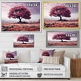 thumbnail image 4 of Designart "Purple Tree Purple Autumn II" Floral Floater Framed Canvas Print, 4 of 7