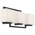 thumbnail image 6 of Possini Euro Design Lighting on the Square Modern Wall Light Matte Black Hardwire 21" 3-Light Fixture Opal Glass Shade for Bedroom Bathroom Vanity, 6 of 7