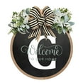 thumbnail image 1 of Funny Welcome Sign Round Outdoor Indoor Spring Wreath Farmhouse Porch Decoration Home Wall Sign for Housewarming Summer Fall, 1 of 7