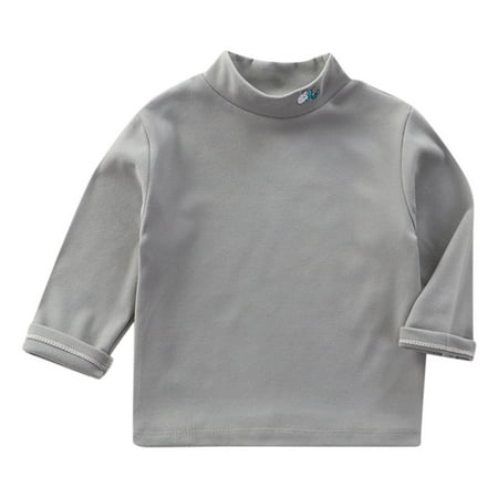 

LBECLEY 4 Under Toddler Kids Girls Long Sleeve Basic Inside T Shirt Casual Tees Shirt Tops Solid Cloths Blank Tops Girls Sweatshirt Grey 150
