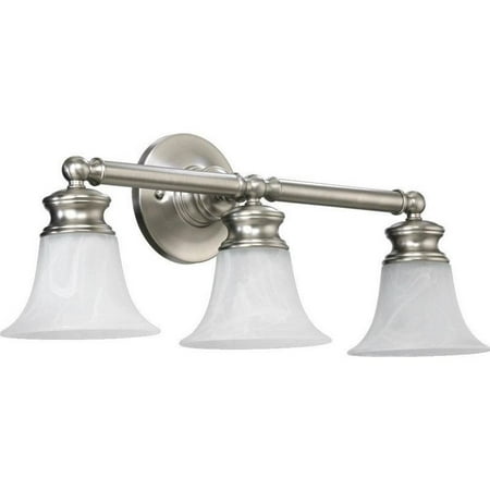 Quorum Vanity Lighting - Quorum Madison 3 Light Vanity in Satin Nickel