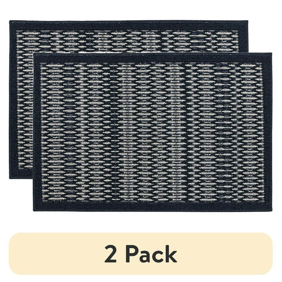 (2 pack) Mohawk Home Silvestre Border Indoor Area Rug, Dark Blue, 30" x 45"