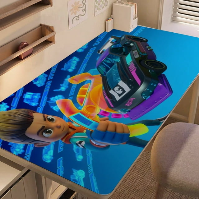 Hot Wheels alfombrilla de escritorio/mesa extra-grande con base antideslizante de cuero y diseño temático; versátil para escritorios de ordenador, mesas de comedor, etc.60*110cm