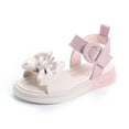thumbnail image 2 of Paokuoon Toddler Girls Summer Beach Sandals with Flower Bowknot Little Kids Casual Anti-Slip Walker Crib Shoes, 2 of 10