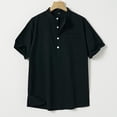 thumbnail image 3 of Gfyviroh Men's Short Sleeve Henley Shirts Big and Tall Button Pullover Tees Cotton Linen Casual Loose T-shirts, 3 of 6