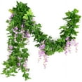 thumbnail image 3 of Wisteria Garland Artificial Wisteria Vine 5pcs 7.2ft/Piece Wisteria Artificial Flowers Garland Fake Wisteria Garland Greenery for Wedding Arches Decor (White), 3 of 5