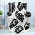 thumbnail image 4 of Modern Soft Flannel Fleece Throw Blanket, Grey Cars from Various Angles Automobile Industry Theme Vehicle, Cozy Plush for Indoor and Outdoor Use, 50" x 70", Pale Sage Green White, by Ambesonne, 4 of 5