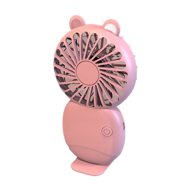 Ventilador de mano Naiovety compacto con base Velocidad del viento Electrodomésticos rosa