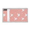 thumbnail image 2 of JIALIOU Nylon Trifold Card Wallet with ID Window Zipper Pocket for Men Women Teen White Flying Birds, 2 of 7