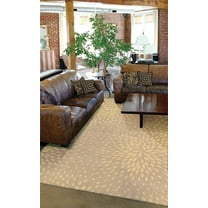 Nourison Capri Floral Beige 2'3" x 8' Area Rug, (2x8)