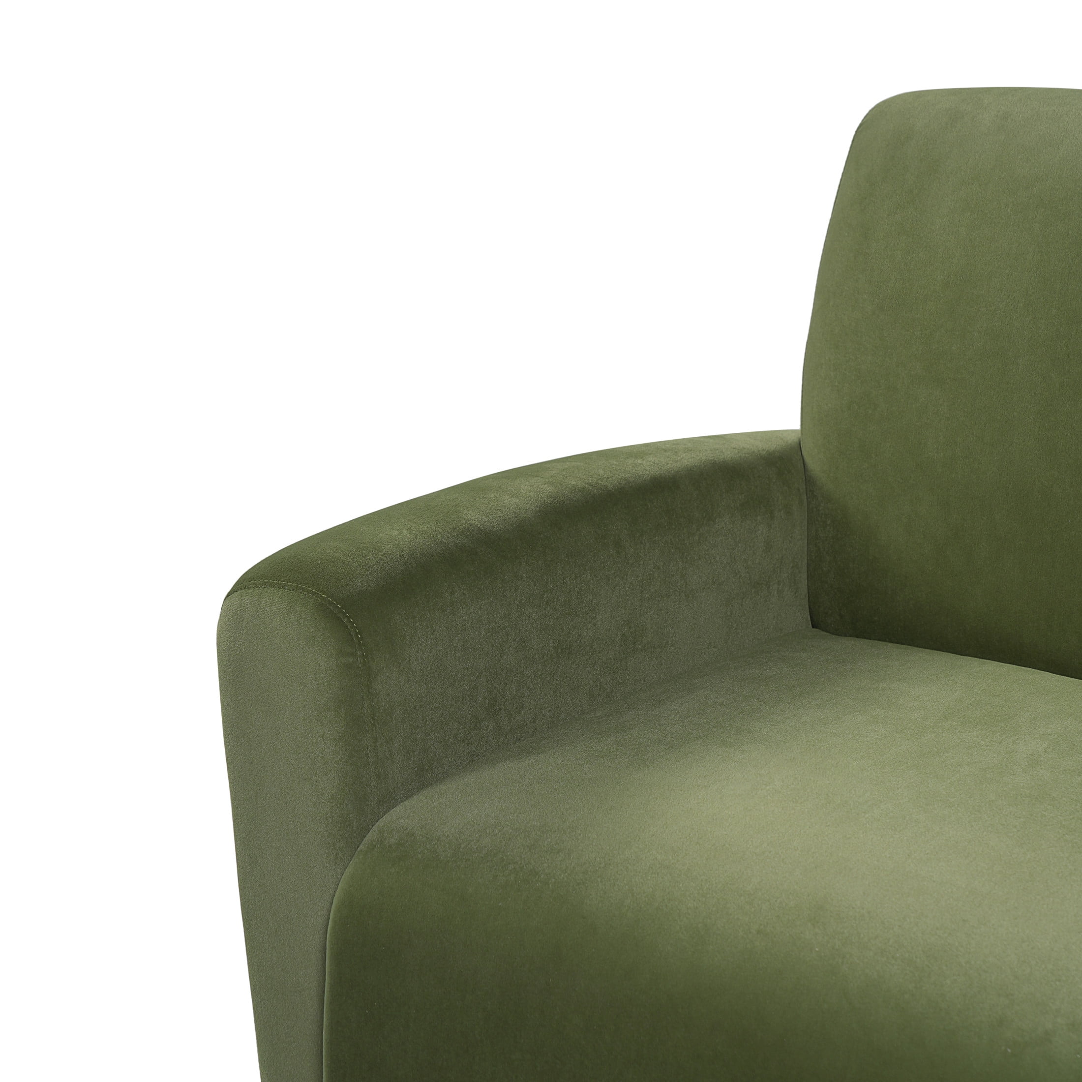 Christopher Knight Home Modern Upholstered Accent Arm Chair for Living Room Bedroom, Olive Green, Set of 2