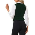 thumbnail image 3 of INSPIRE CHIC Women's Waistcoat Steampunk Velvet Christmas Sleeveless Button Down V-Neck Suit Vests XS Dark Green, 3 of 6