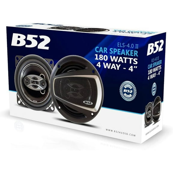 B52CarAudio ELS 4.0 II 360W 4-Inch 4-Way Car Speaker (Pair)