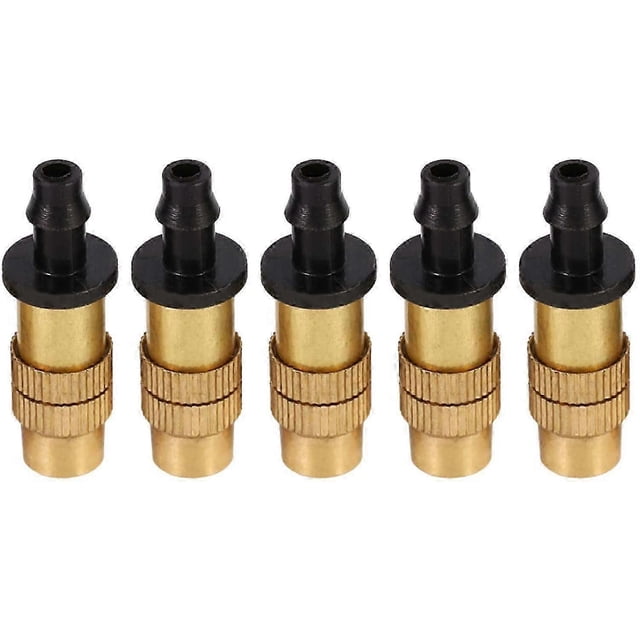 5pcs Adjustable Brass Fogger Spray Nozzle Eco-Friendly Atomizing Sprinkler Sprinkler Connector with