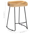 thumbnail image 4 of vidaXL Gavin Bar Stools 2 pcs Solid Mango Wood, 4 of 5
