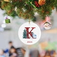 thumbnail image 5 of Holloyiver Personalized Christmas Initial Monogram Ornaments, 2024 Custom Christmas Ornament Gifts, Keepsake Acrylic Xmas Tree Decor for Families Friends, Christmas Ornament Decoration, 5 of 7
