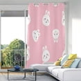 thumbnail image 5 of Cute Bunny Face Thickened Blackout Curtain 84 Inches, Perforated Window Curtains for Bedroom Living Room Stylish Thermal Insulated Curtains, 1 Pack Home Decor, 5 of 7