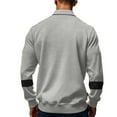 thumbnail image 6 of Annhoo T-Shirts for Men Color Block Button Up Long Sleeve Tops Sports Collared Slim Solid Color Work Shirts Casual Pullover, 6 of 6