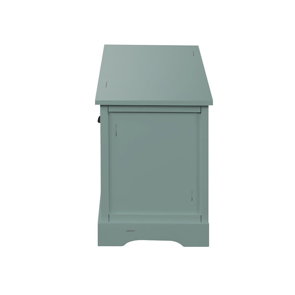Lowestbest Home Collection Storage Cabinet, Solid Wood Storage Bench with 3 Drawers and 3 Woven Baskets Lowestbest Home Collection Storage Cabinet, Solid Wood Storage Bench with 3 Drawers and 3 Woven Baskets