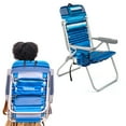 thumbnail image 2 of (Tall Chair)  Homevative Folding Backpack High Beach Chair, Towel bar, High Tide, 2 of 13