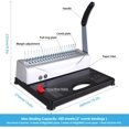 thumbnail image 3 of MAKEASY Binding Machine, 21-Hole, 450 Sheets, Comb Binding Machines with 1 Box Comb Bindings Spines, Comb Binder for Letter Size, A4, A5 Paper, 3 of 6