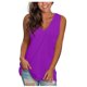 thumbnail image 1 of Camisa sin mangas con cuello en V para mujer para el verano: top informal oversize, poliéster/spandex, moda playera, tallas S-XXXXXL., 1 of 4