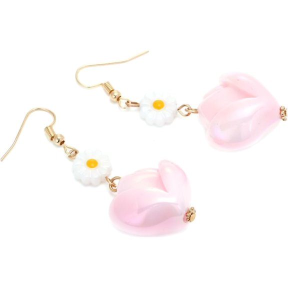 Zephyriana 6.2 * 2.5cm Bohemian Heart-Shaped Flower Earrings For Women