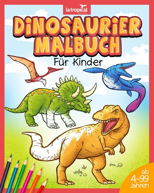 Dinosaurier Malbuch Für Kinder Ab 4 JahrenAusmalen Von 50 Einzigartigen Dinos 
