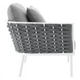 thumbnail image 3 of Modway Stance Modern Fabric & Aluminum Outdoor Left-Facing Armchair in Gray, 3 of 9