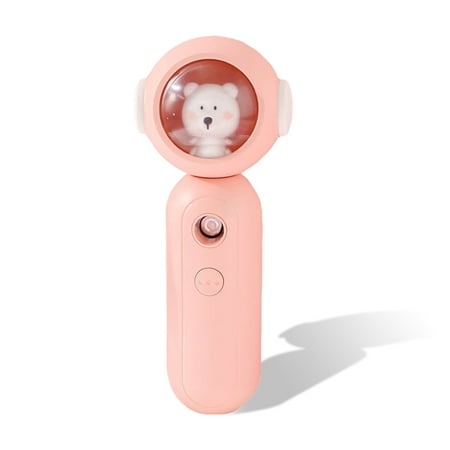 

30ML Humidifier Nebulizer Machine Portable Spray Steamer Cool Mist Steam Handheld USB Operated Facial Atomizer with Night Light cute bear-pink