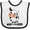 White and Black, variant on Inktastic New to the Herd Cute Cow Boys or Girls Baby Bib