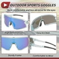 thumbnail image 5 of 1 Set Motorcycle Riding Goggles PC Tri-Acetyl Cellulos UV400 Outdoor Sports Sunglasses for Motocross Dirt Bike ATV Blue Lens Clear Blue Gray Frame, 5 of 6