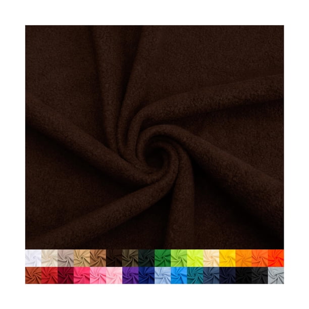 Tela polar Fleece marrón Pico Textiles de 1 yarda - 100% poliéster