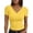 Yellow, variant on Women Fashion Solid V Neck Short Sleeve Slim Fit T Shirt Top Casual Summer Street Style Basic Tee, L, Yellow