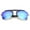 Matte Black-Gold / Blue Mirror, variant on sunglassLA Unisex Bold Brow Bar Keyhole Nose Bridge Colored Mirror Lens Aviator Sunglasses 56mm (Matte Black-Silver / Silver Mirror) - 56mm