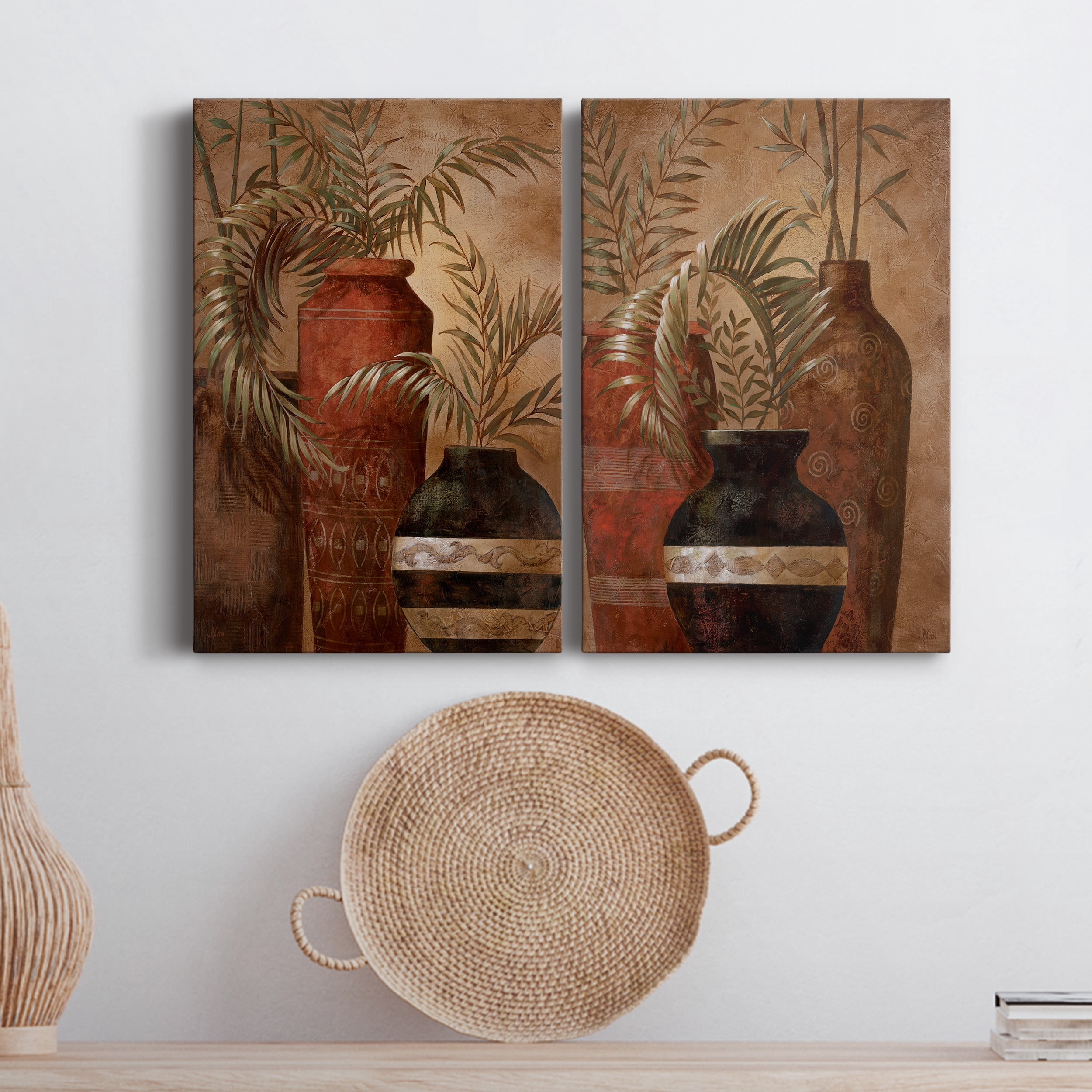 Exotic Vacation I Premium Gallery Wrapped Canvas - Ready to Hang - Set of 2 - 24 x 36 Each