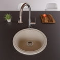 thumbnail image 3 of ALFI brand AB1717DI-B Biscuit 17" Drop-In Round Granite Composite Kitchen Prep Sink, 3 of 11