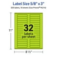 thumbnail image 6 of Avery Printable Rectangle Labels, Bright Green, 5/8" x 3", 320ct, 6 of 11