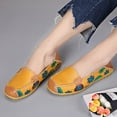 thumbnail image 5 of Tawop Walking Shoes Women Fashion Women Ankle Strap Summer Printing Slip-On Flats Shose Yellow Size 7.5, 5 of 9