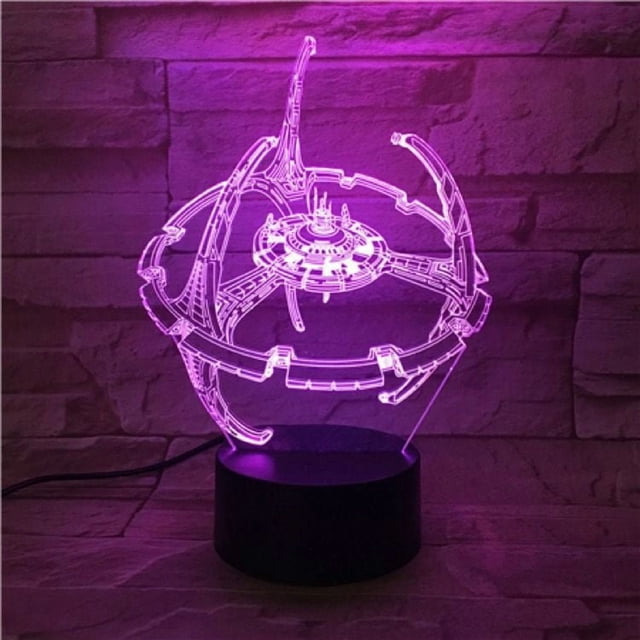 Luz nocturna LED 3D: estrellas, caminatas, espacios profundos
