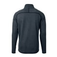 thumbnail image 3 of Men's Cutter & Buck  Heather Navy North Carolina Tar Heels Vault Mainsail Sweater-Knit Full-Zip Jacket, 3 of 3