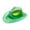 Green_One Size, variant on Women Party Hat Bright Color Concave Top Wide Brim Glossy Surface Cosplay Dress-up Costume Dance Show Props Western Cowboy Hat Headwear