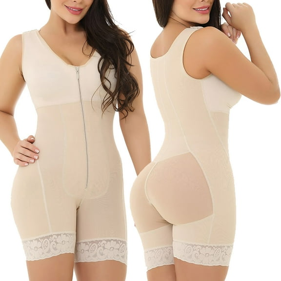 jsaierl Shapewear for Women Tummy Control Fajas Colombianas Butt Lift Bodycon Bodysuit Jumpsuit