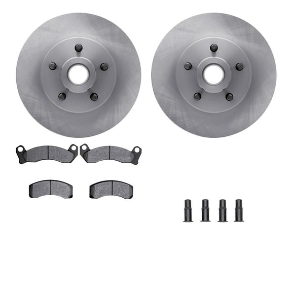 Dynamic Friction Company Front Brake Rotors with 5000 Advanced Brake Pads includes Hardware 6512-56055